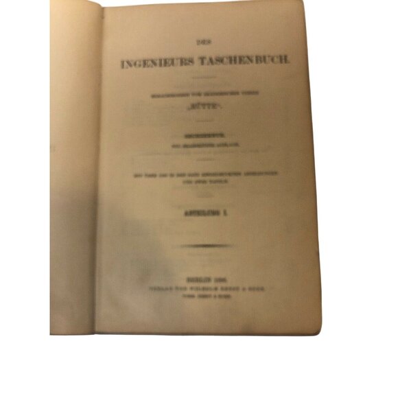 Antique 1877 Des Ingenieurs Taschenbuch Hardcover Engineering Reference Book - Picture 7 of 12